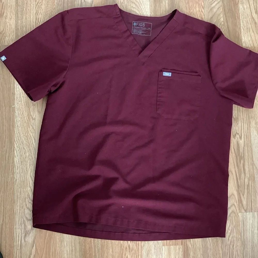 Figs mens burgundy